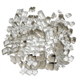 Clear Round Reflective Fire Pit Glass