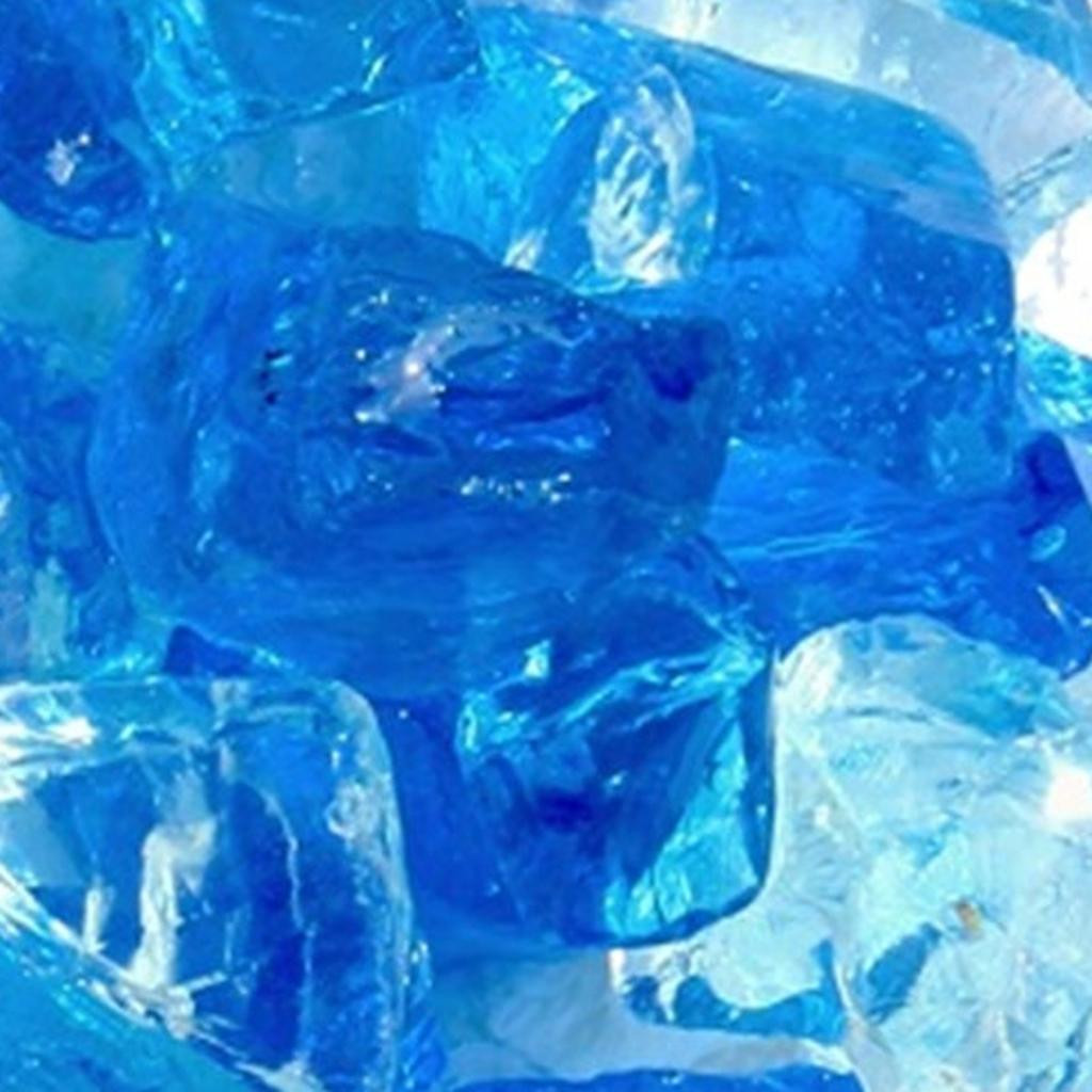 Blue Round Reflective Fire Pit Glass - Image 4