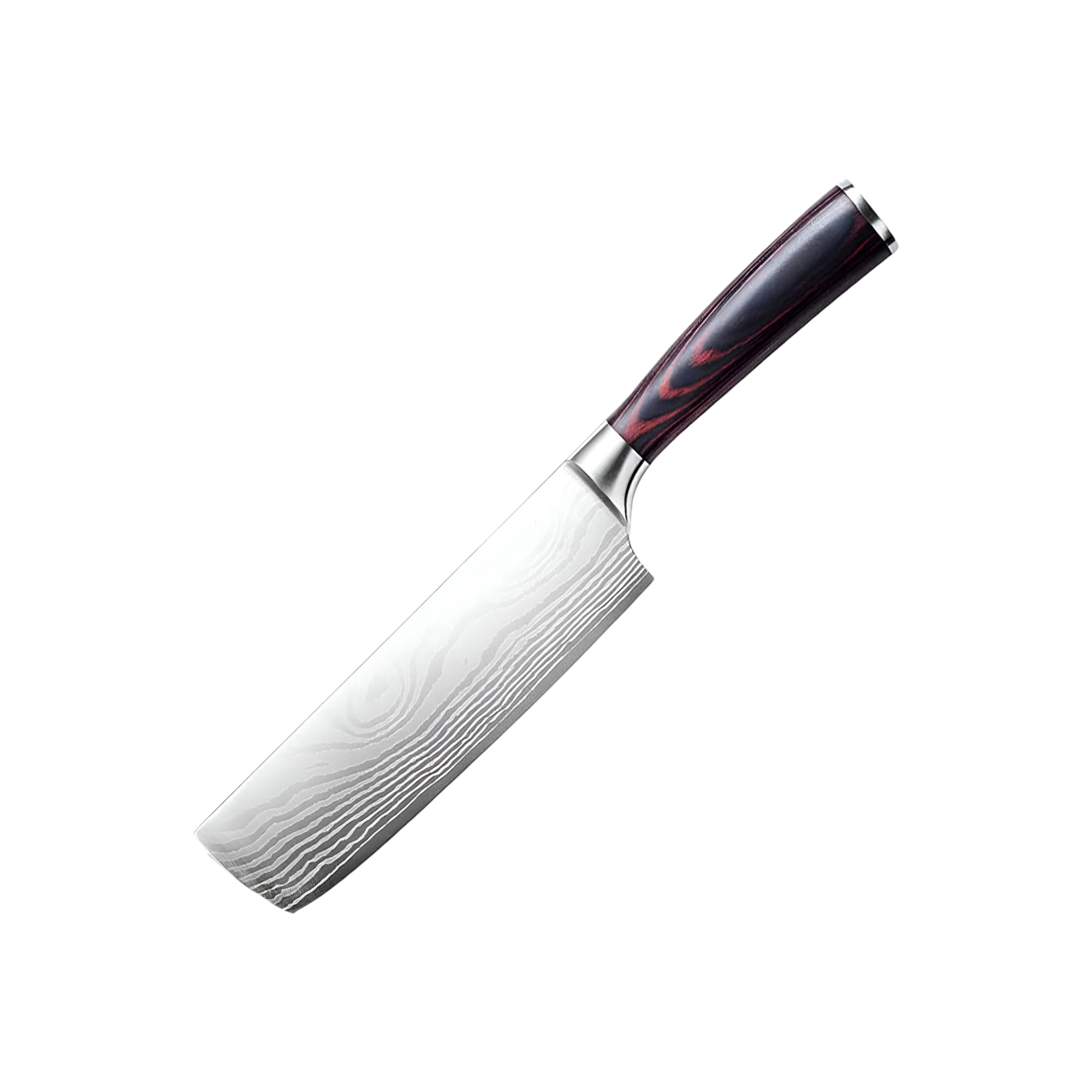 Black And Brown Wood Seven Piece Cutlery Set - Image 3