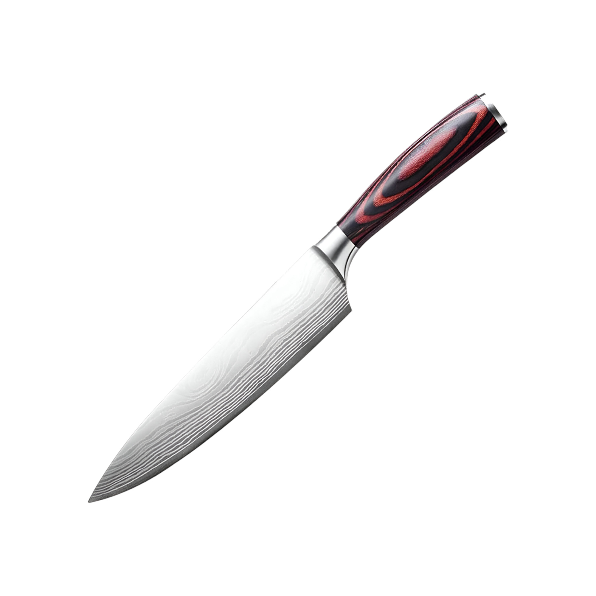 Black And Brown Wood Seven Piece Cutlery Set - Image 4