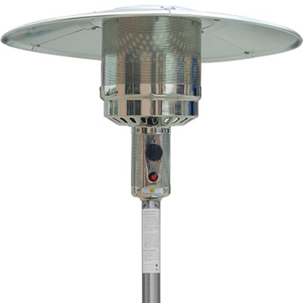 48000 BTU Silver Steel Propane Cylindrical Pole Standing Patio Heater - Image 5