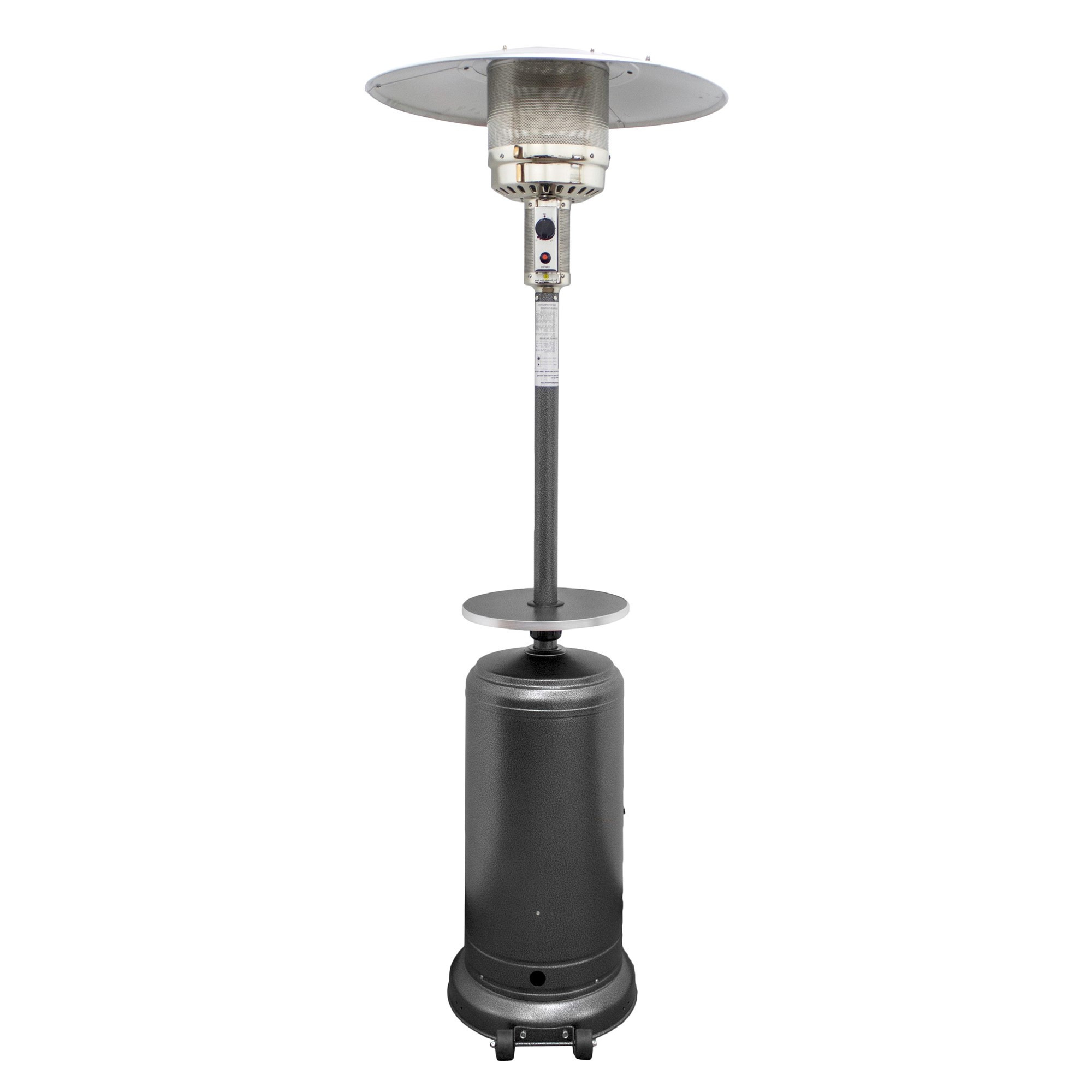 48000 BTU Silver Steel Propane Cylindrical Pole Standing Patio Heater - Image 2