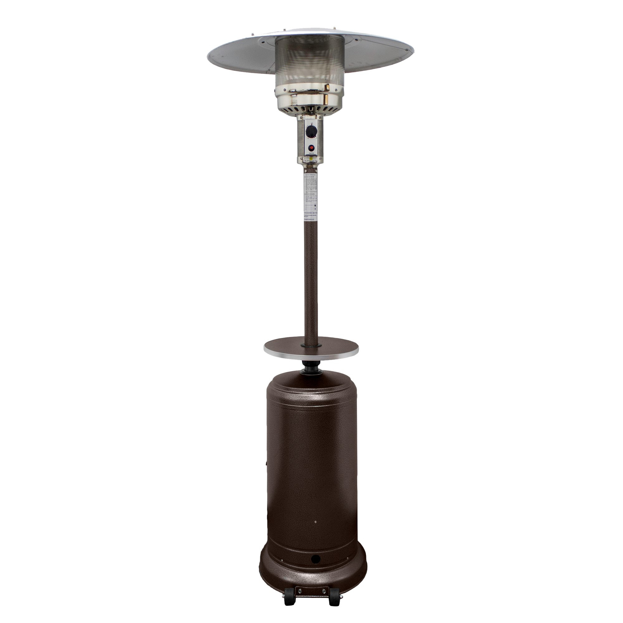 48000 BTU Bronze Steel Propane Cylindrical Pole Standing Patio Heater - Image 2