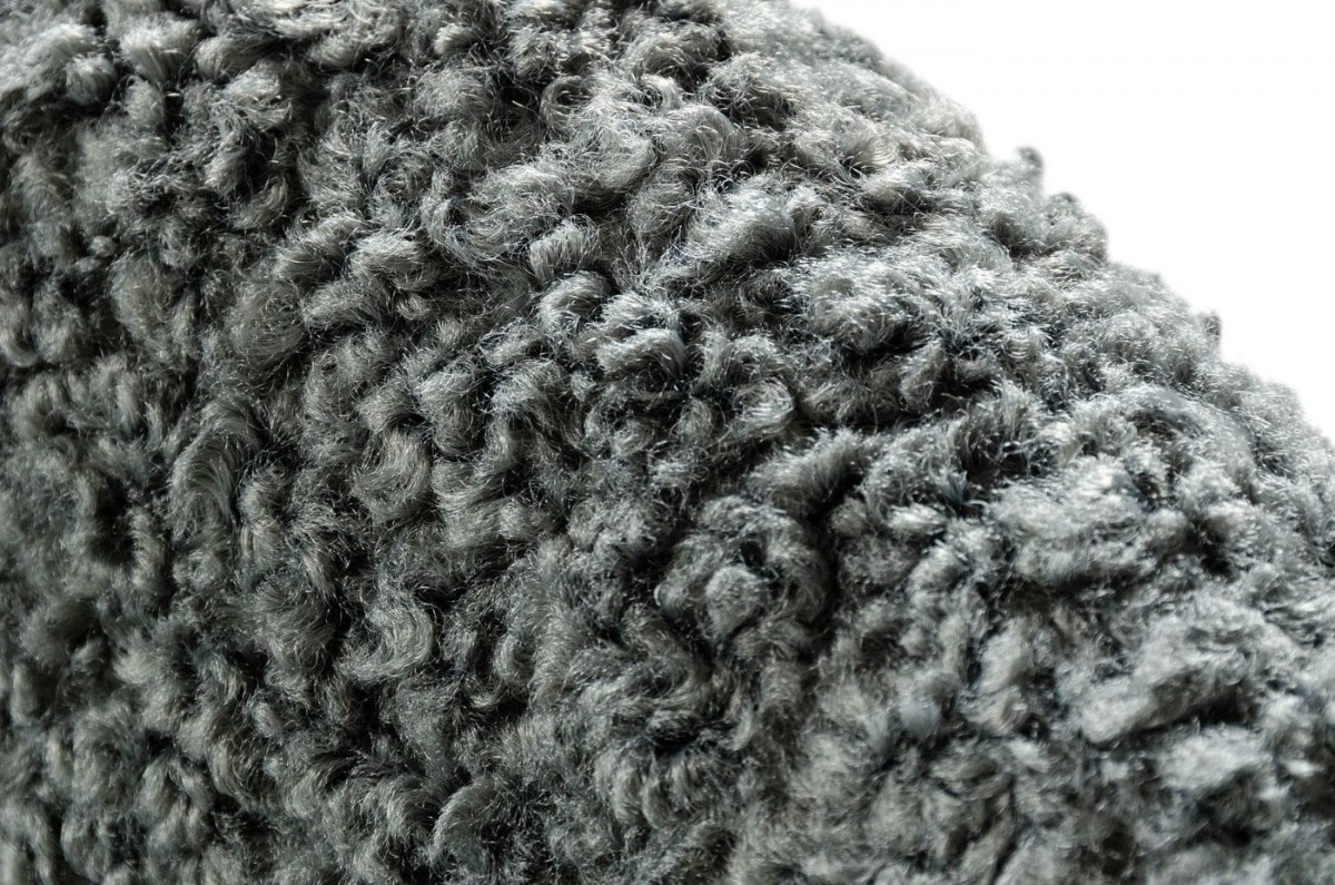 30" Gray and Brown Faux Fur Metal And Solid Wood Rocking Chair - Image 7