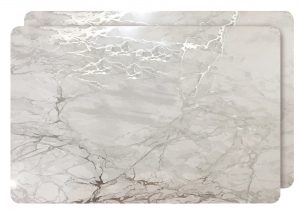 12" X 18" Silver And Gray Abstract Placemats