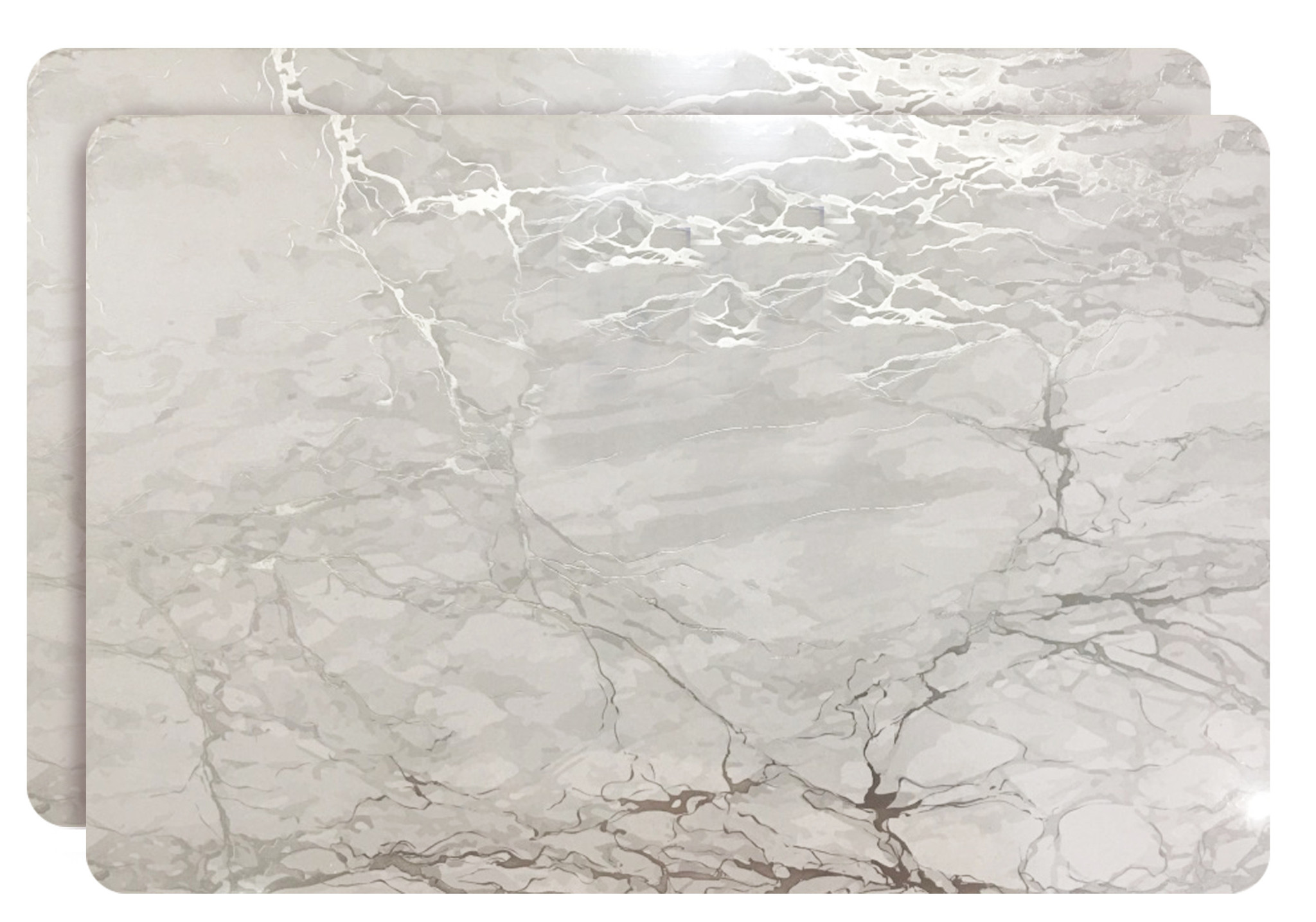 12" X 18" Silver And Gray Abstract Placemats - Image 4