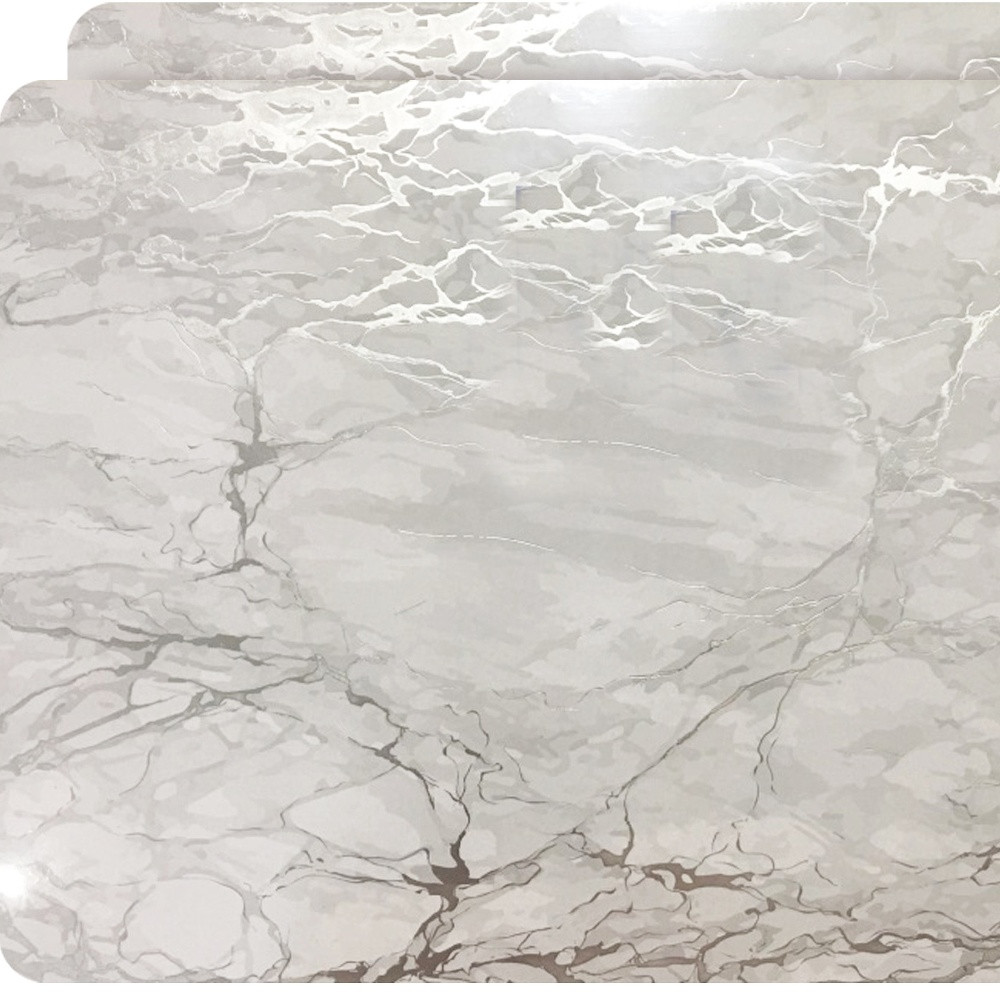 12" X 18" Silver And Gray Abstract Placemats - Image 5