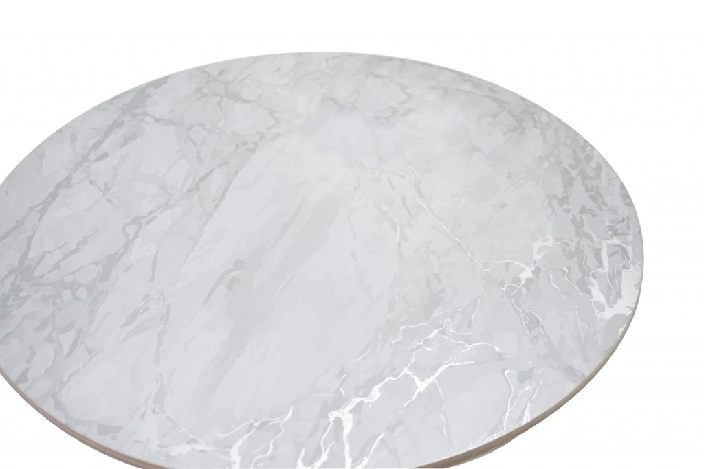 15" X 15" Silver And Gray Abstract Round Placemats - Image 5