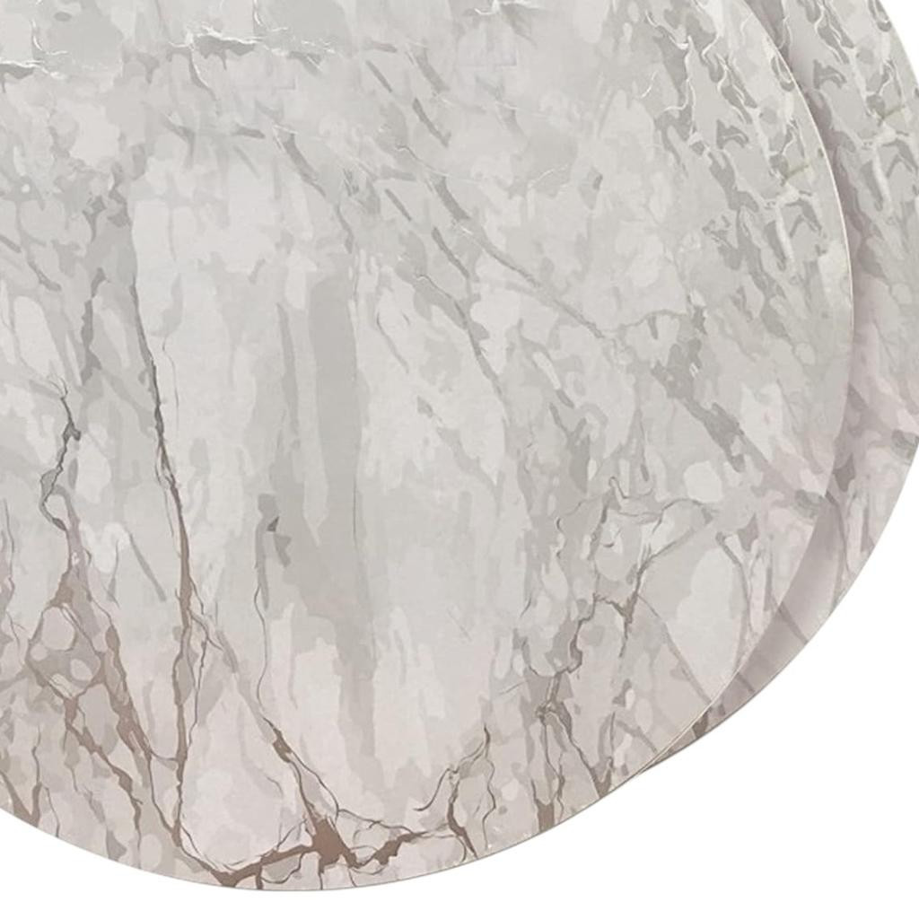 15" X 15" Silver And Gray Abstract Round Placemats - Image 6