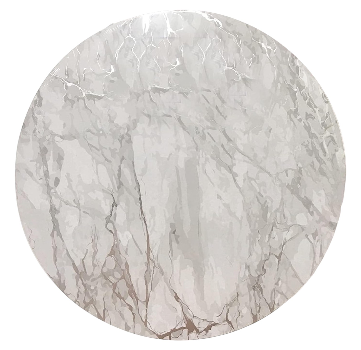 15" X 15" Silver And Gray Abstract Round Placemats - Image 3