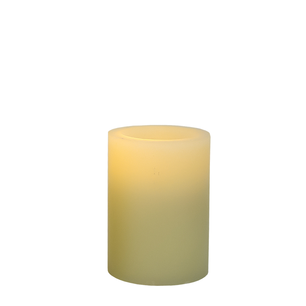 4" Ivory Flameless Pillar Candle - Image 2