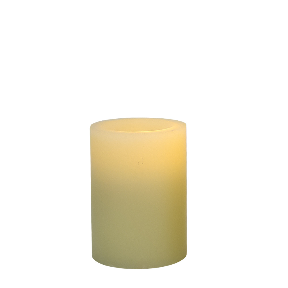 4" Ivory Flameless Pillar Candle - Image 3