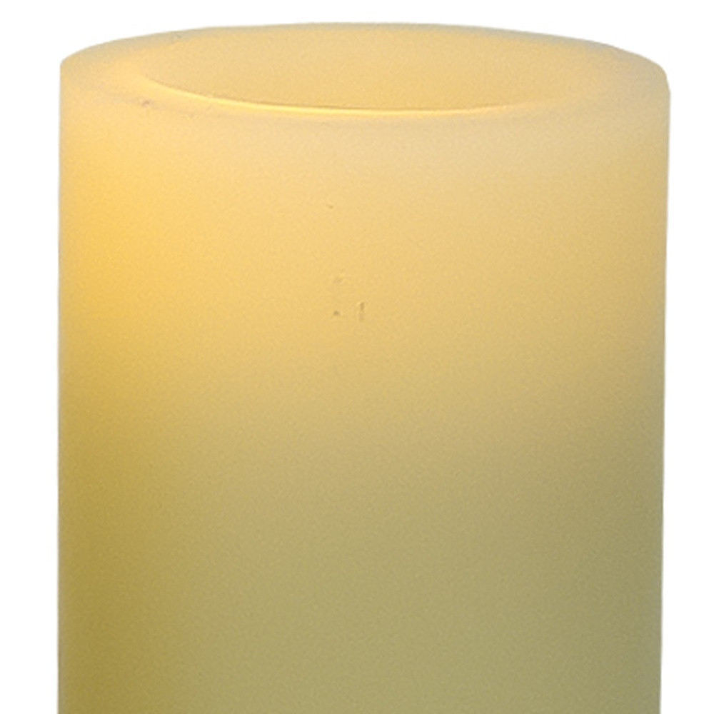 4" Ivory Flameless Pillar Candle - Image 4