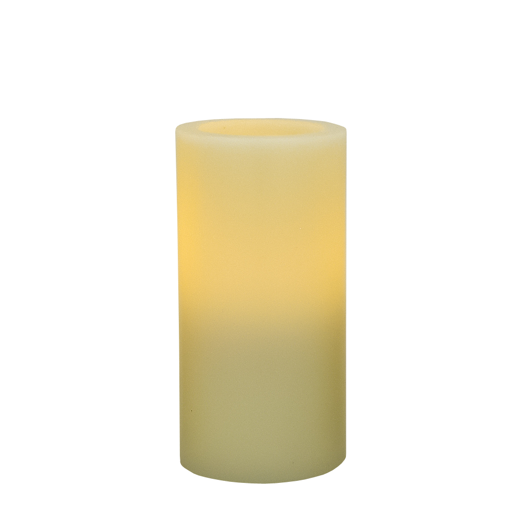 6" Ivory Flameless Pillar Candle - Image 3