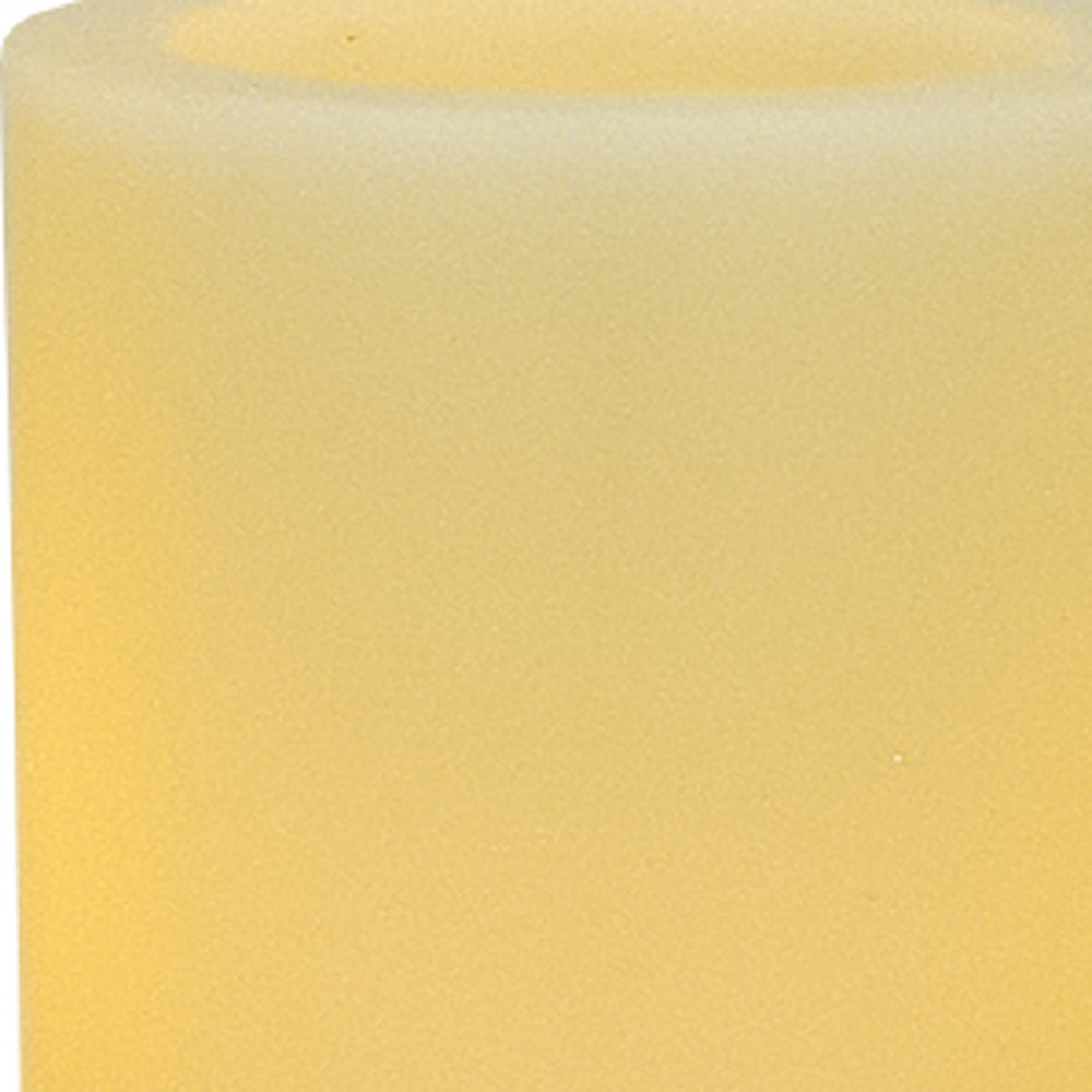 6" Ivory Flameless Pillar Candle - Image 4