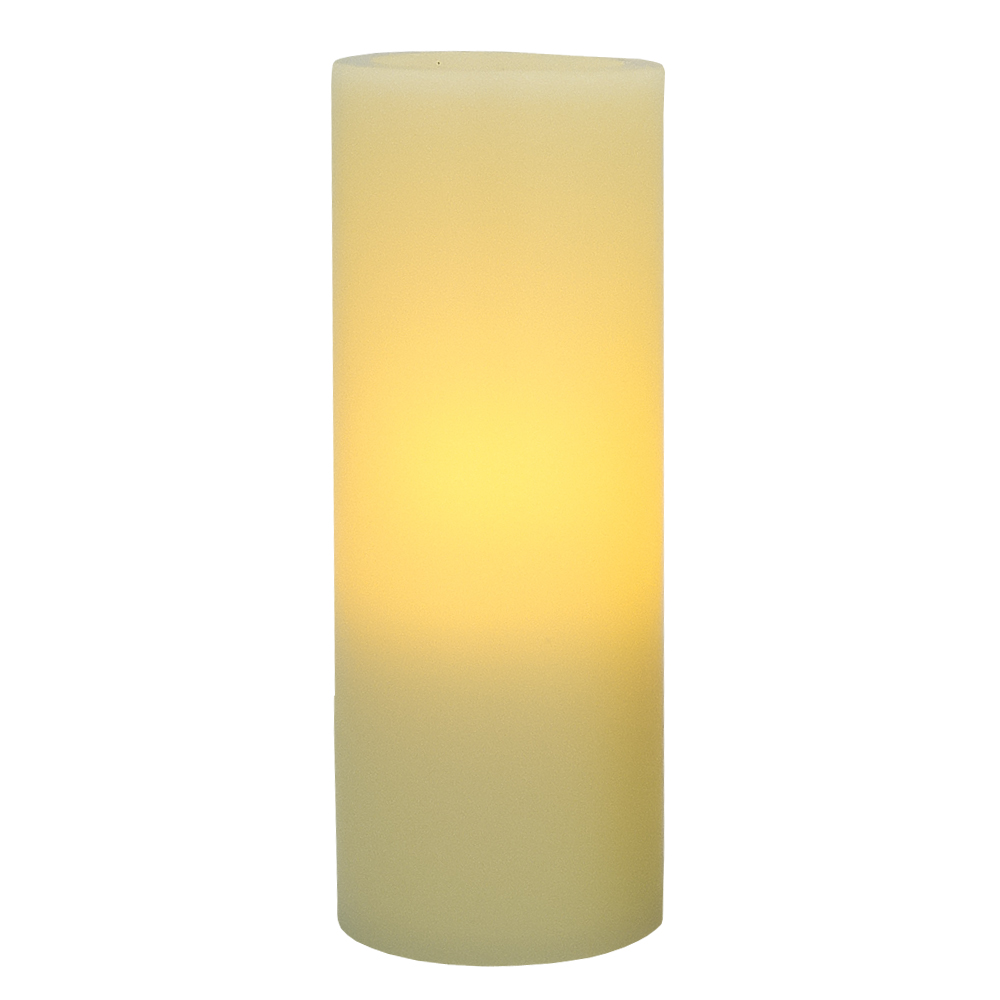 8" Ivory Flameless Pillar Candle - Image 2