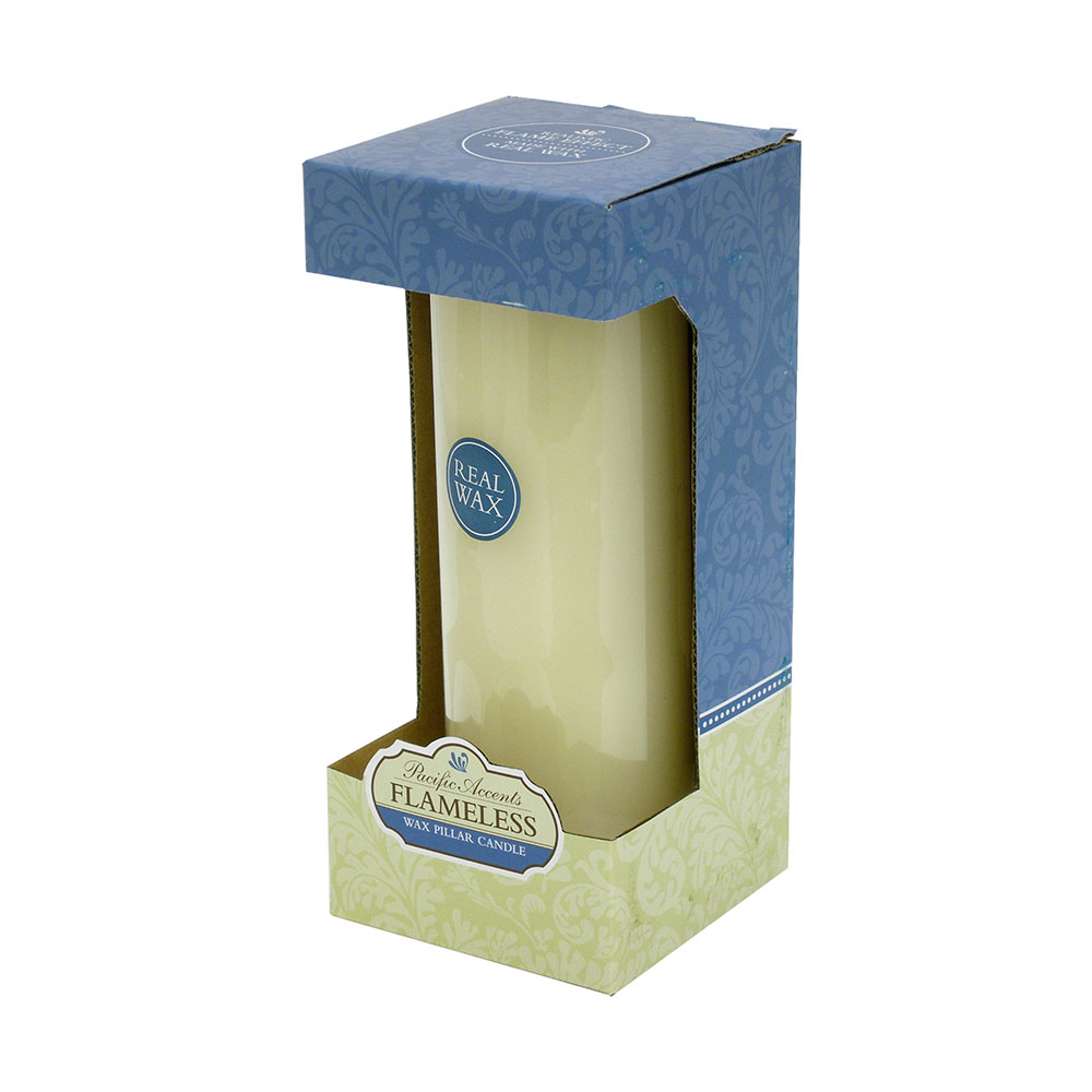 5" Ivory Flameless Pillar Candle - Image 4