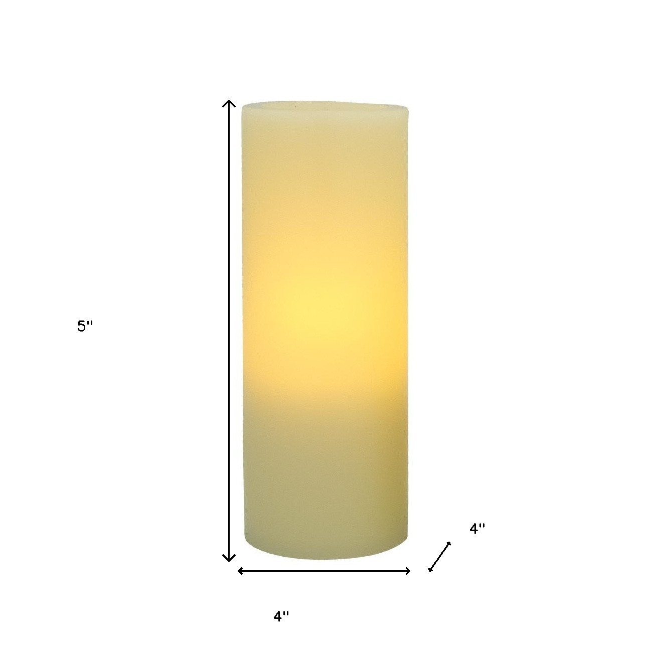 5" Ivory Flameless Pillar Candle - Image 5