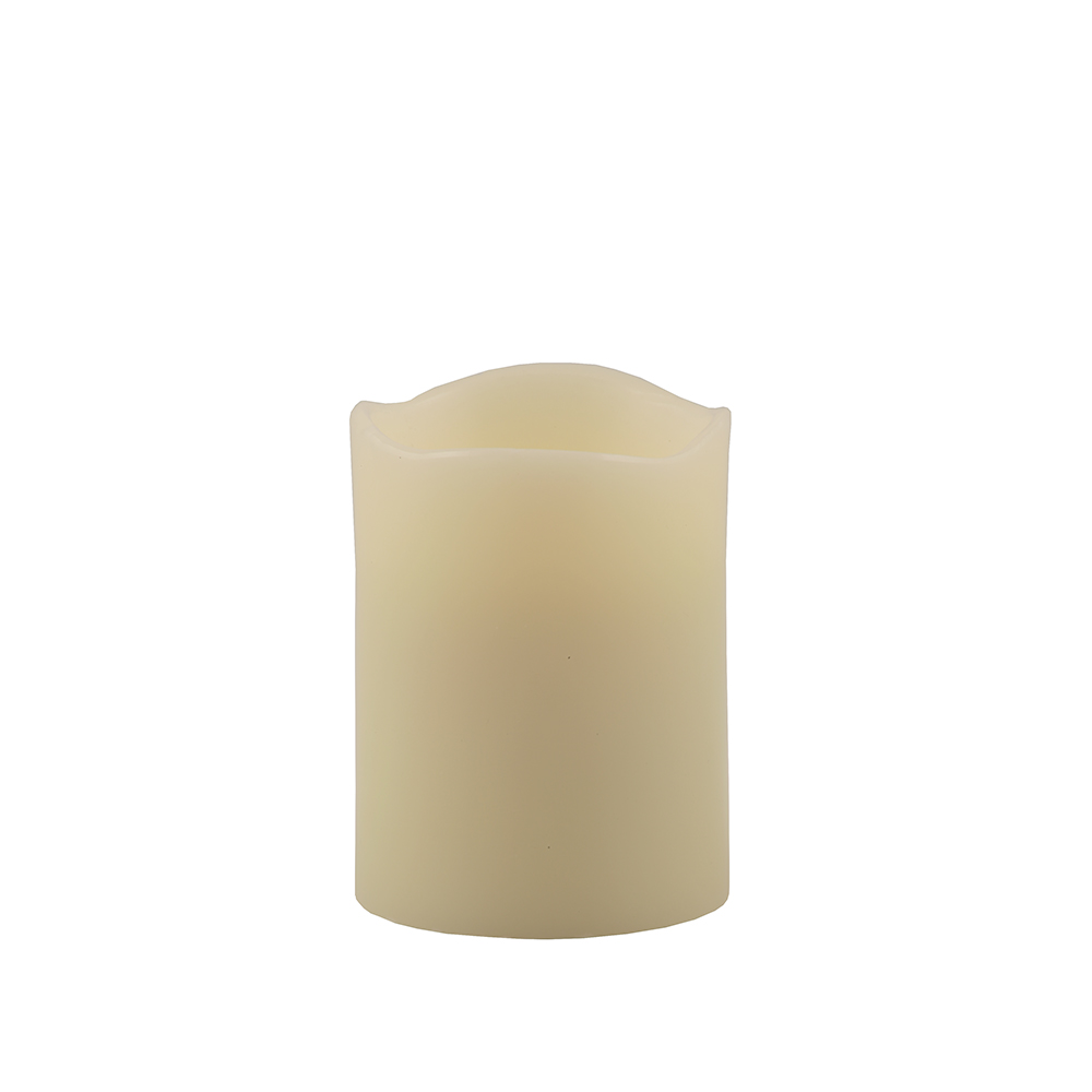 4" Ivory Flameless Pillar Candle - Image 2