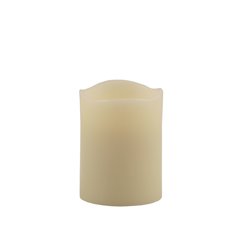 4" Ivory Flameless Pillar Candle - Image 3