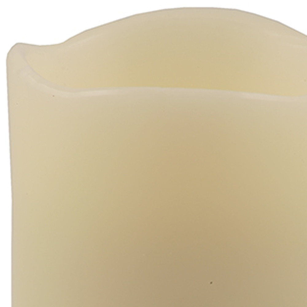 4" Ivory Flameless Pillar Candle - Image 4