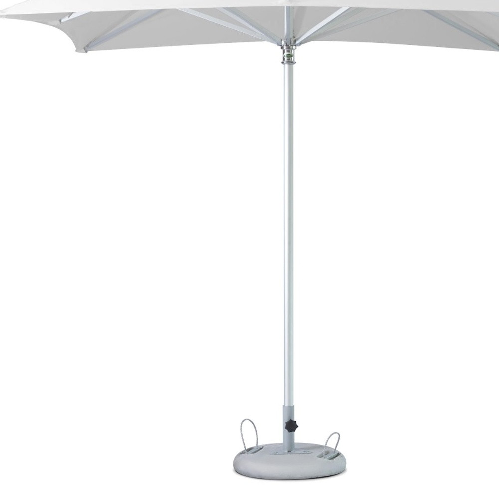 8' White Polyester Square Market Patio Umbrella - Image 5