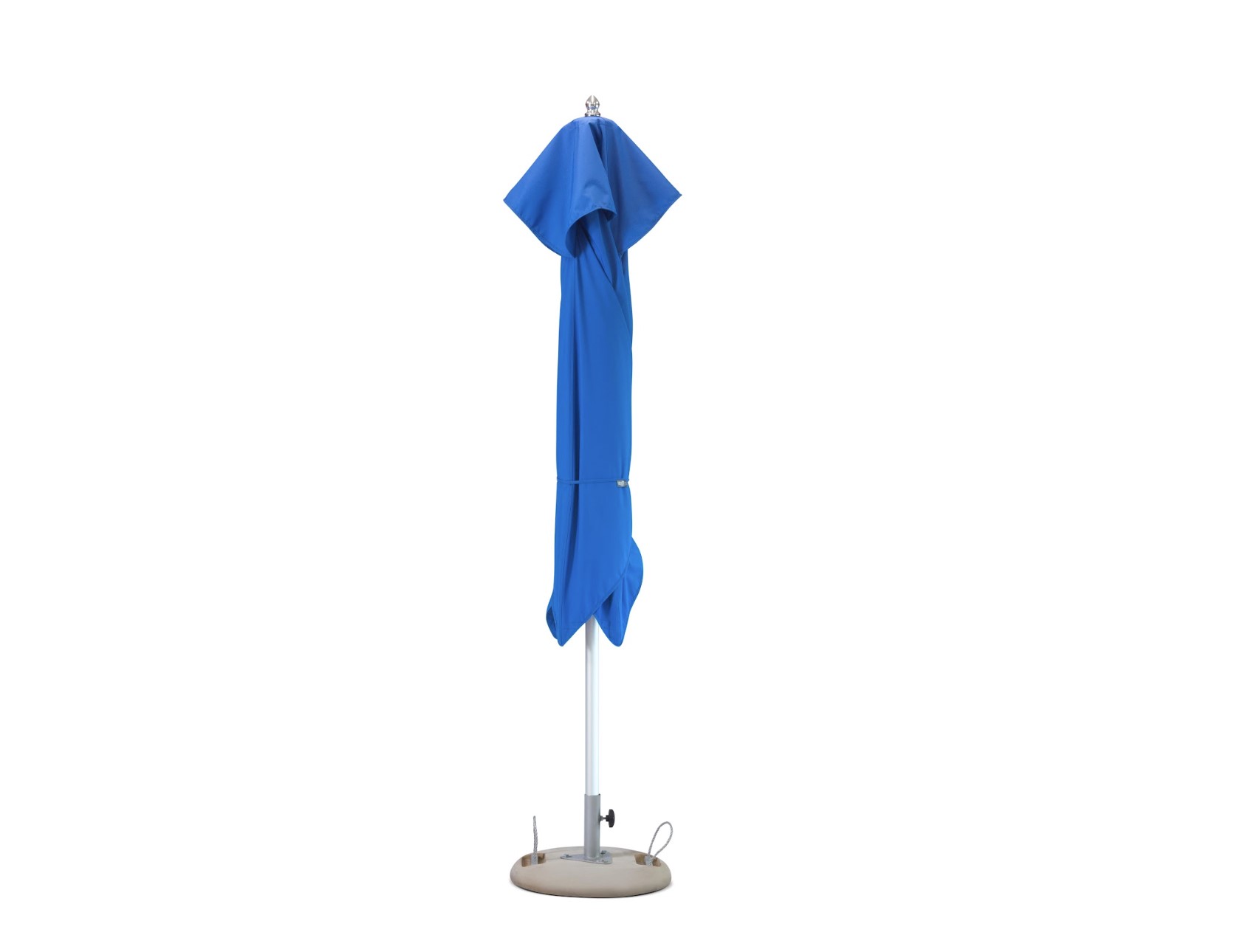 8' Blue Polyester Square Market Patio Umbrella - Image 2