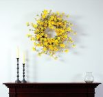 23" Green And Yellow Spring Daisy Artificial Wreath
