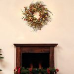 20" Green Brown  And White Fall Mixed Assortment Artificial Wreath