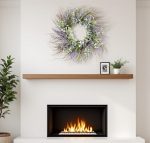 31" Purple Spring Twig And Mixed Assortment Artificial Wreath