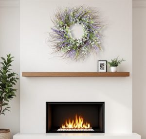 31" Purple Spring Twig And Mixed Assortment Artificial Wreath