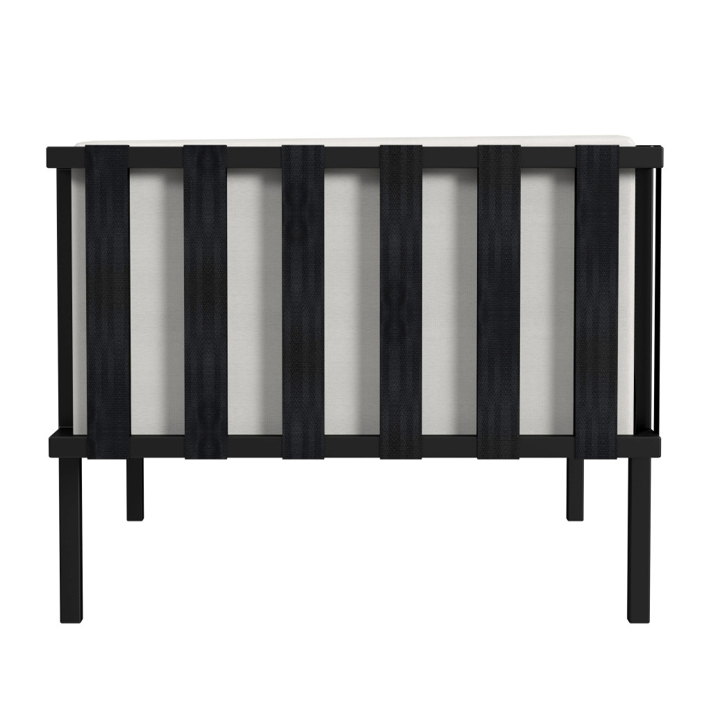 77" Black Iron and Cushions Patio Sofa - Image 4