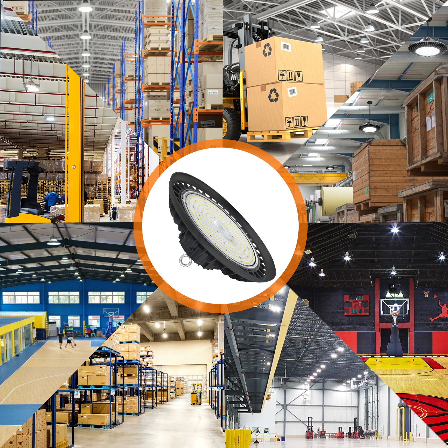 Black Metal LED Ceiling Light - Image 5