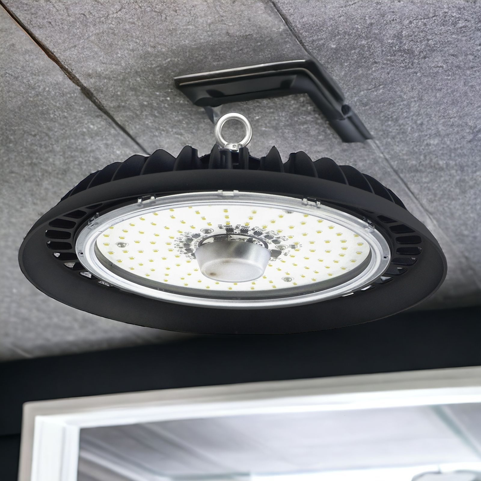 Black Metal LED Ceiling Light - Image 2
