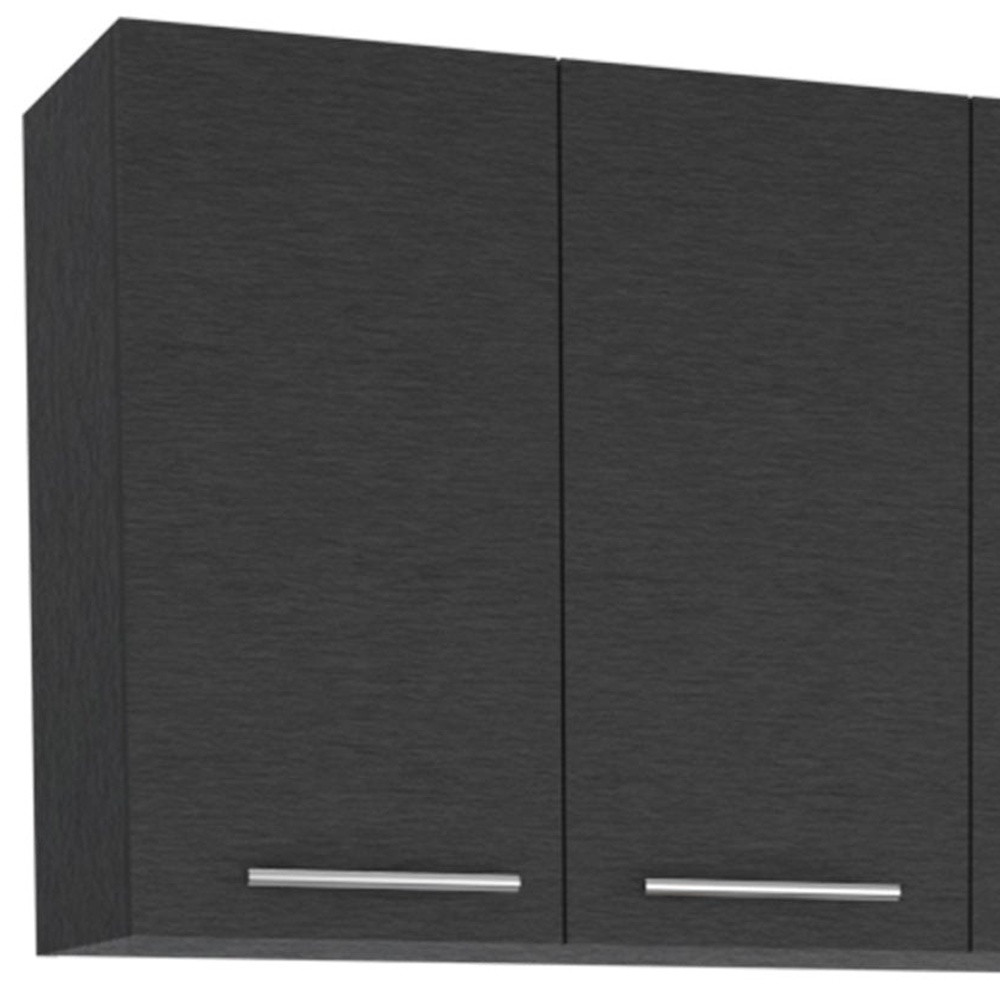 47" Black and White Wall mounted Accent Cabinet With Five Shelves - Image 7