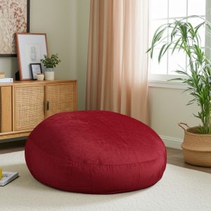 72" Cinnabar Microsuede Bean Bag Chair