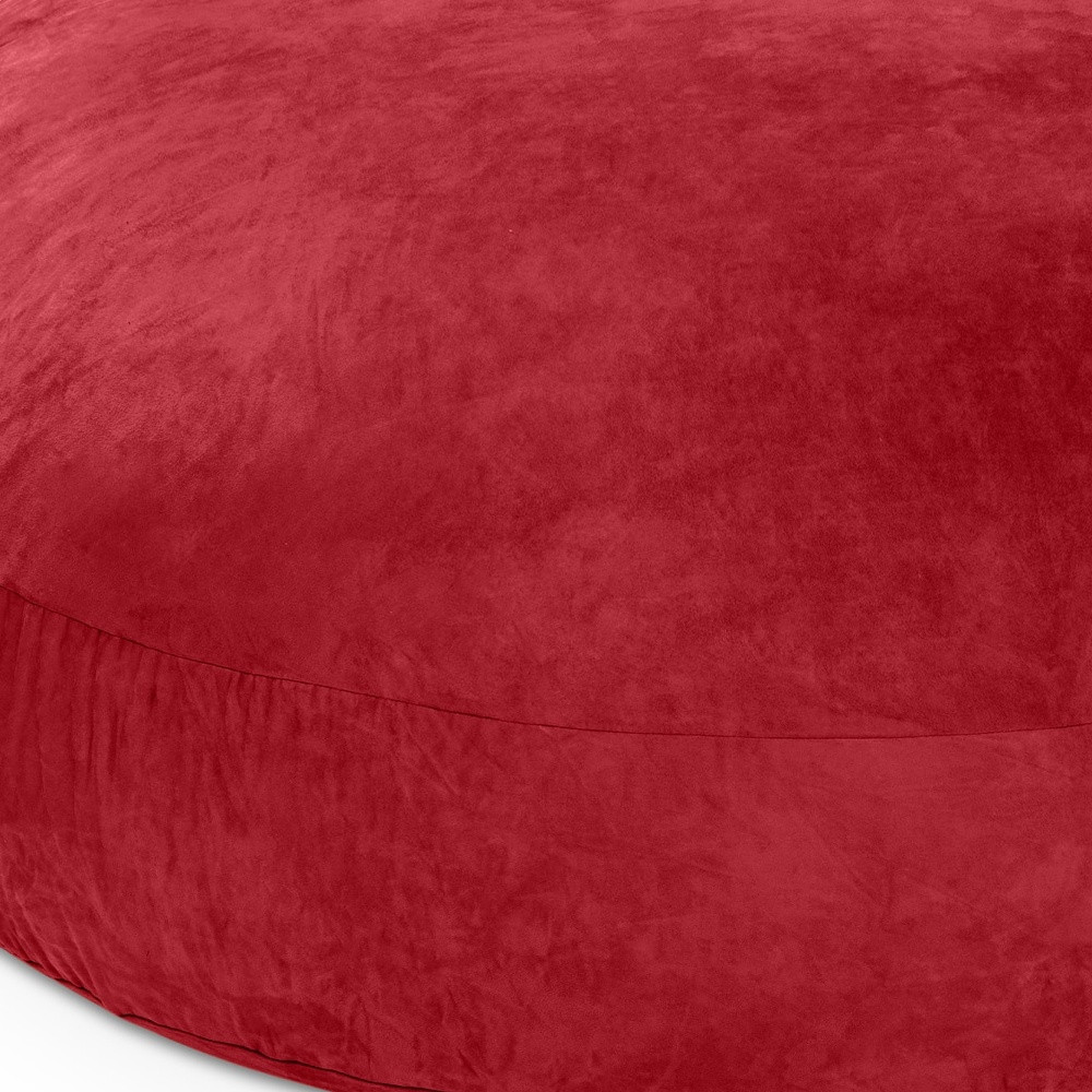 72" Cinnabar Microsuede Bean Bag Chair - Image 3