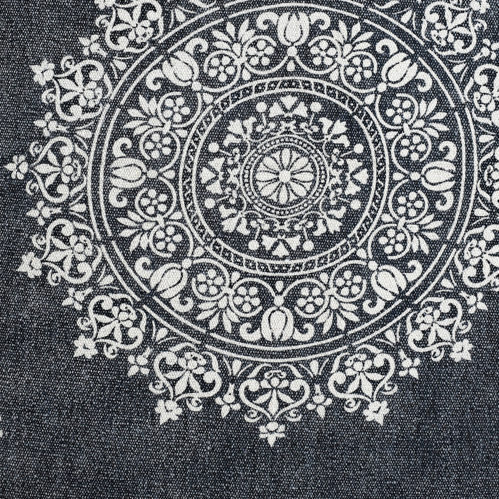 24" X 36" Stonewashed Blue Medallion Pillow Style Pet Bed With Removable Cover - Image 9