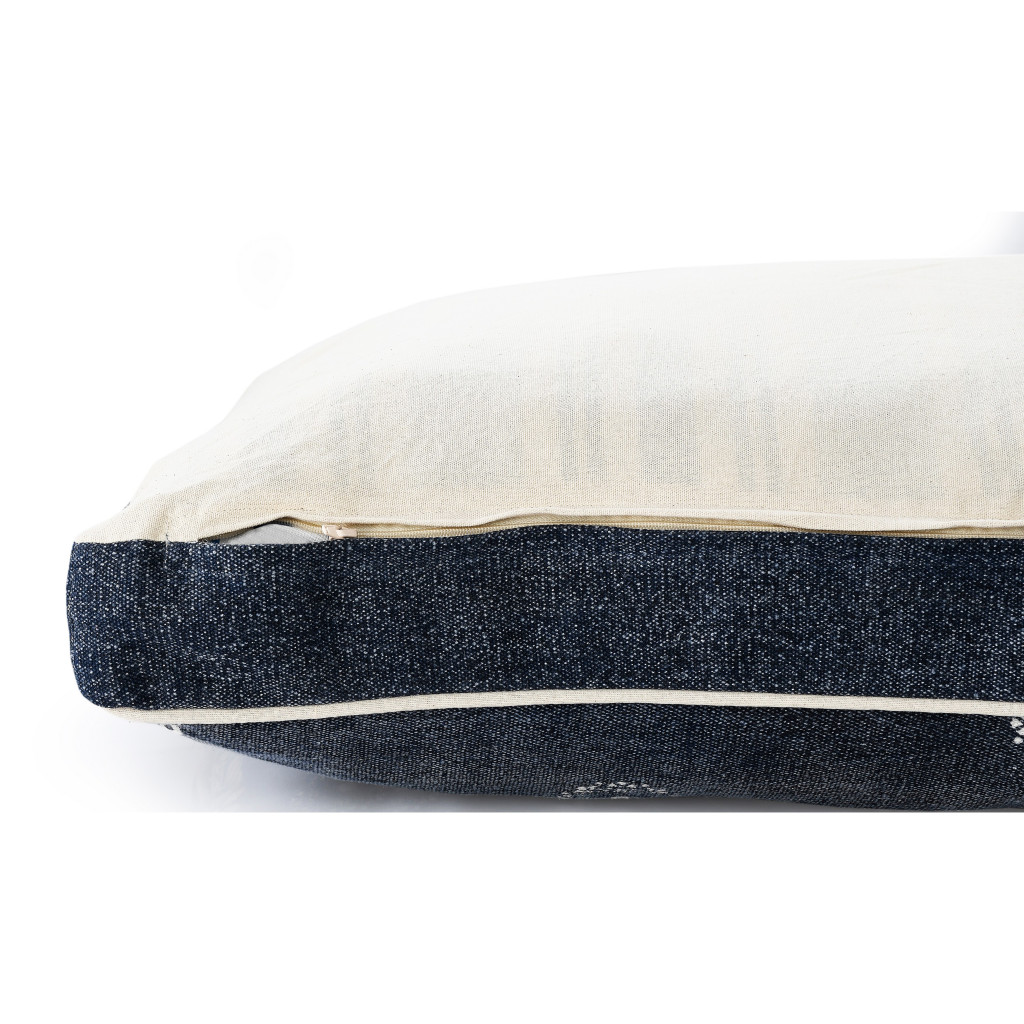 24" X 36" Stonewashed Blue Medallion Pillow Style Pet Bed With Removable Cover - Image 6