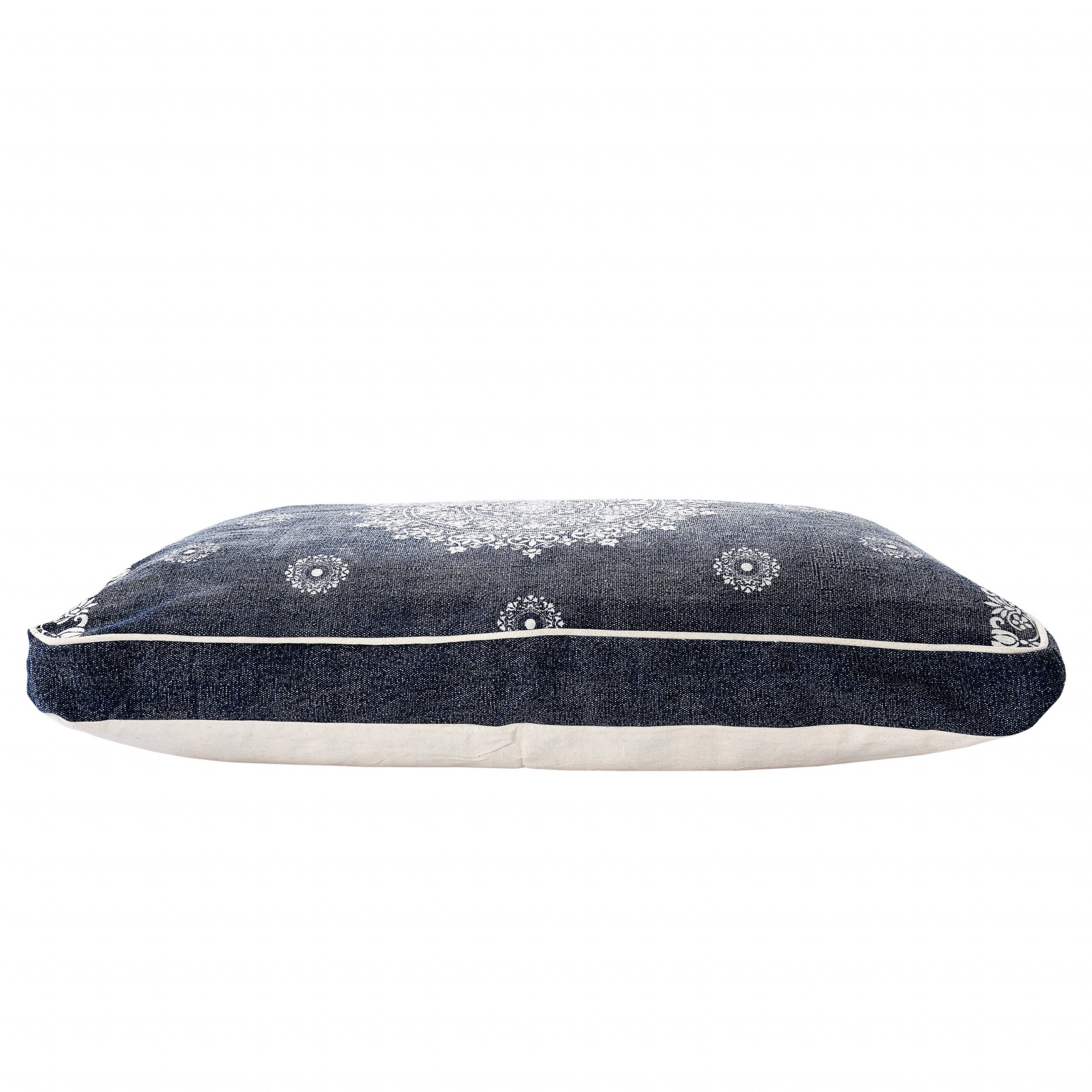 24" X 36" Stonewashed Blue Medallion Pillow Style Pet Bed With Removable Cover - Image 2