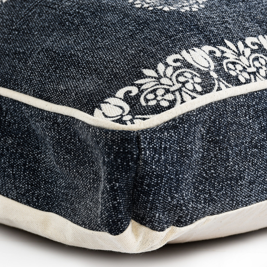 24" X 36" Stonewashed Blue Medallion Pillow Style Pet Bed With Removable Cover - Image 7