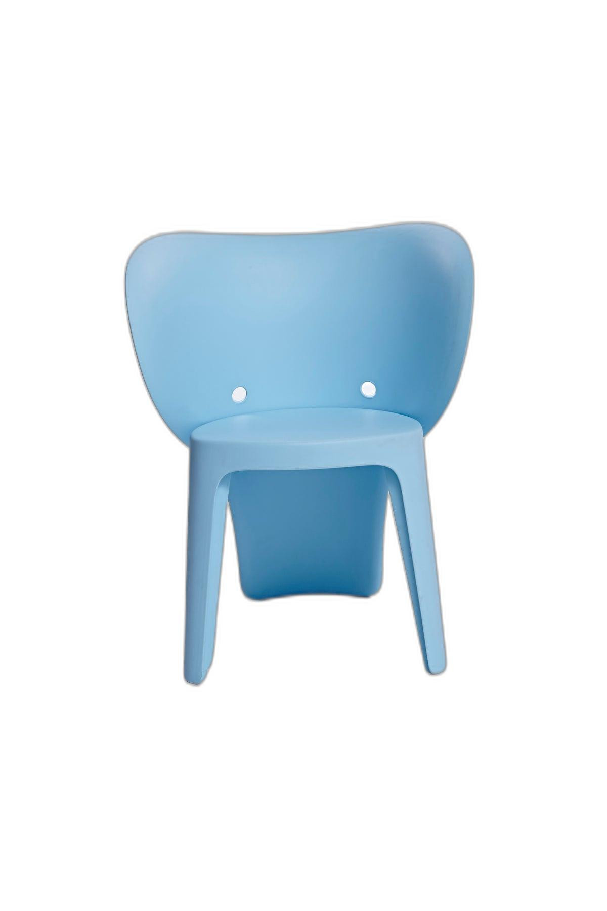 Set Of Four Blue Heavy Duty Plastic Juvenile Chairs - Image 4
