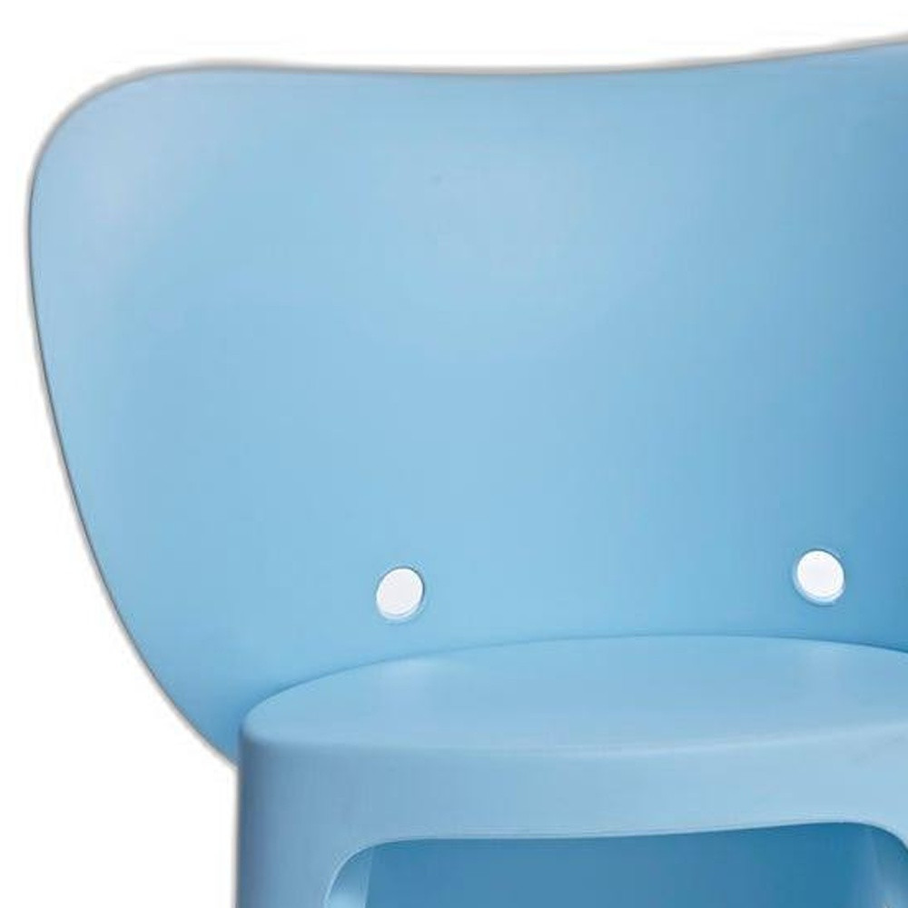 Set Of Four Blue Heavy Duty Plastic Juvenile Chairs - Image 5