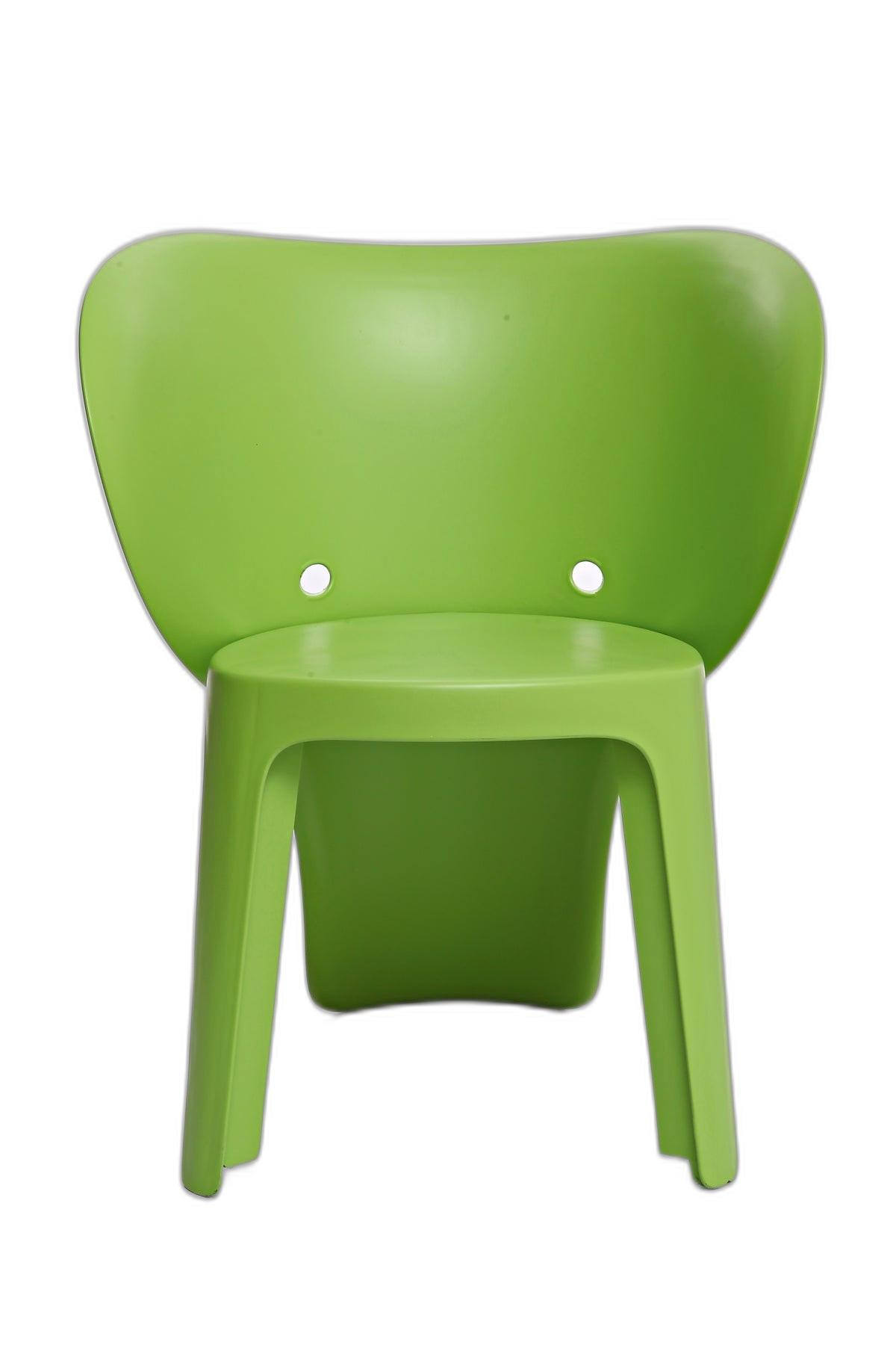 Set Of Four Green Heavy Duty Plastic Juvenile Chairs - Image 4