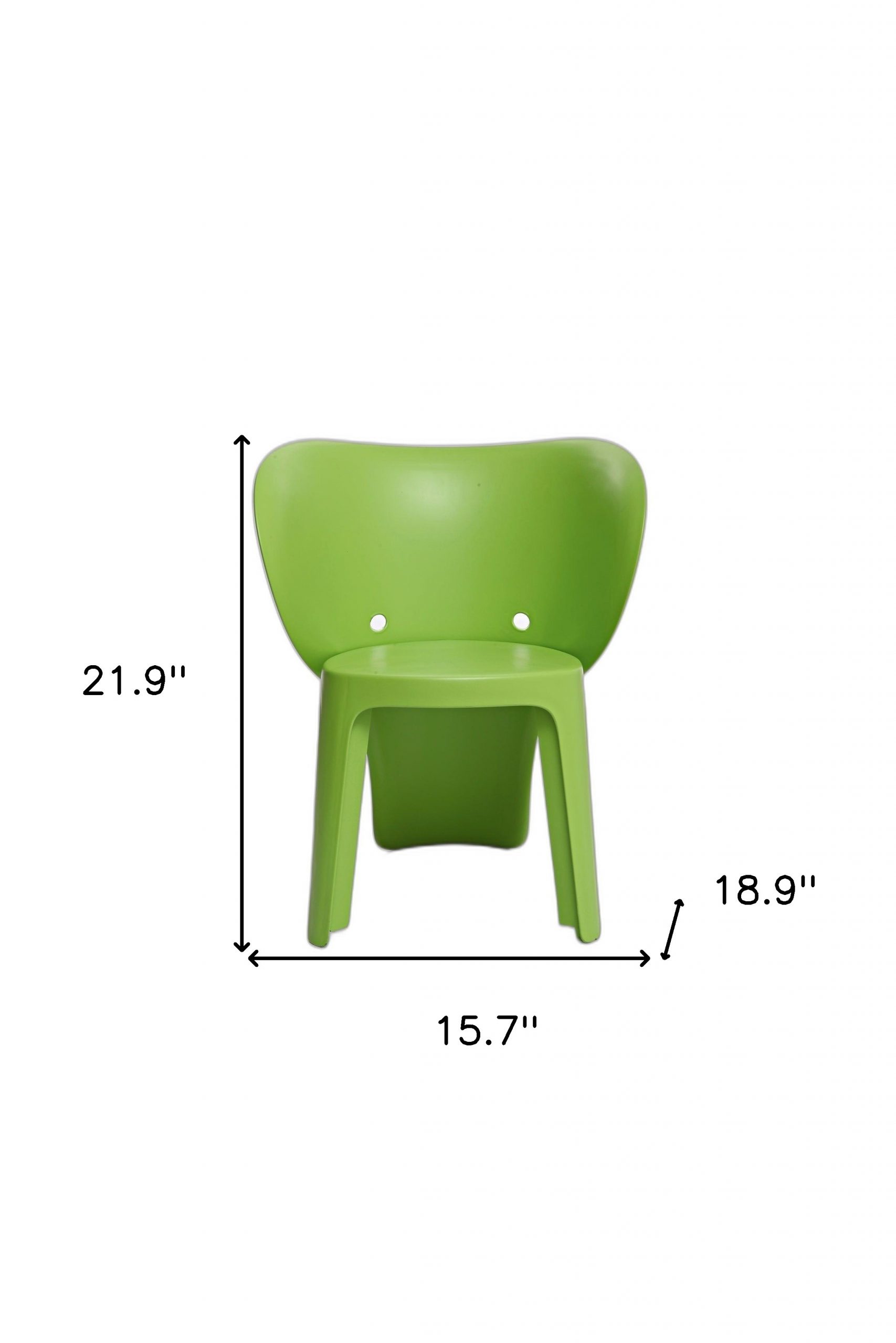 Set Of Four Green Heavy Duty Plastic Juvenile Chairs - Image 8