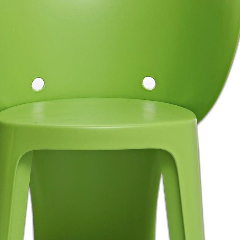 Set Of Four Green Heavy Duty Plastic Juvenile Chairs - Image 5