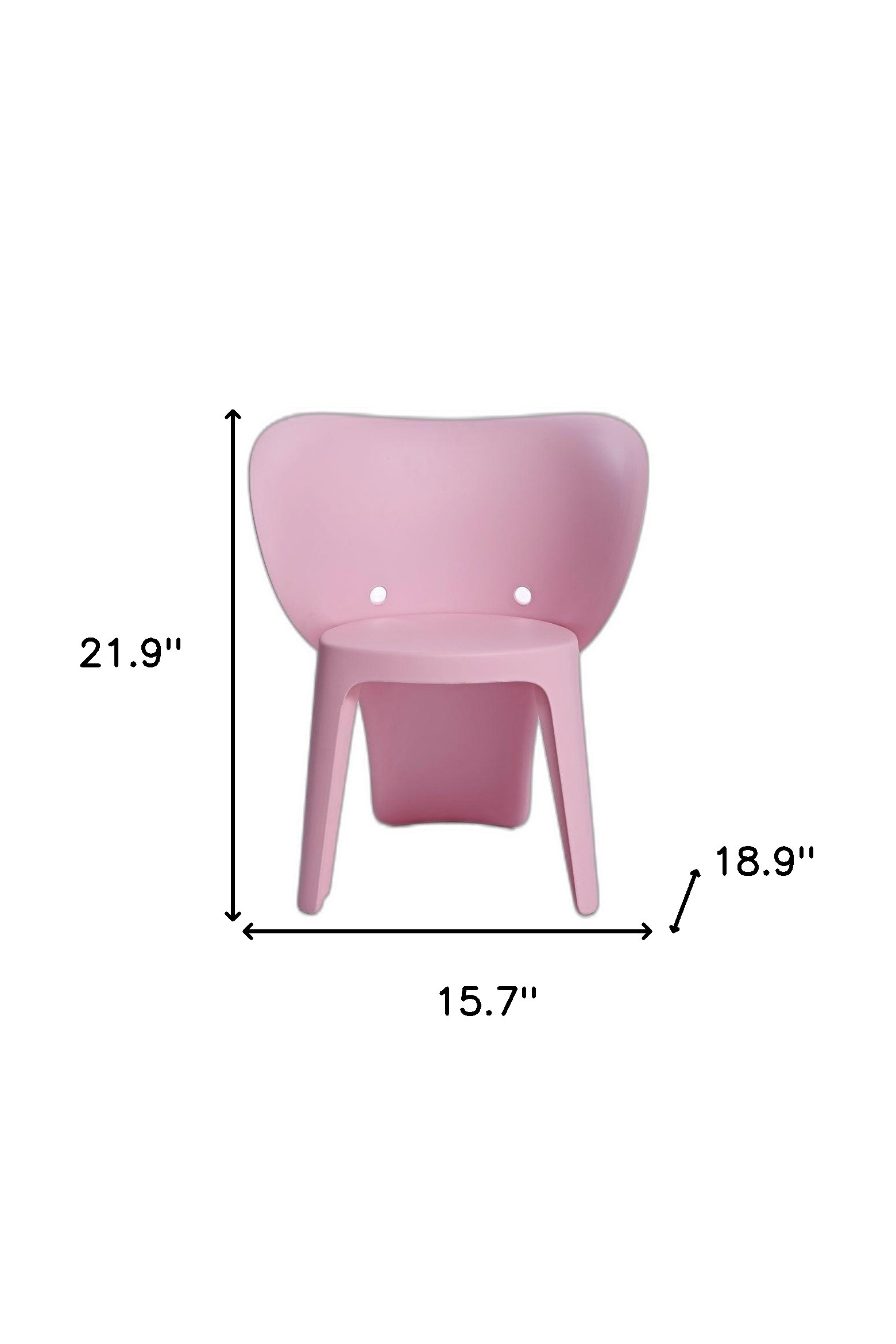 Set Of Four Pink Heavy Duty Plastic Juvenile Chairs - Image 8