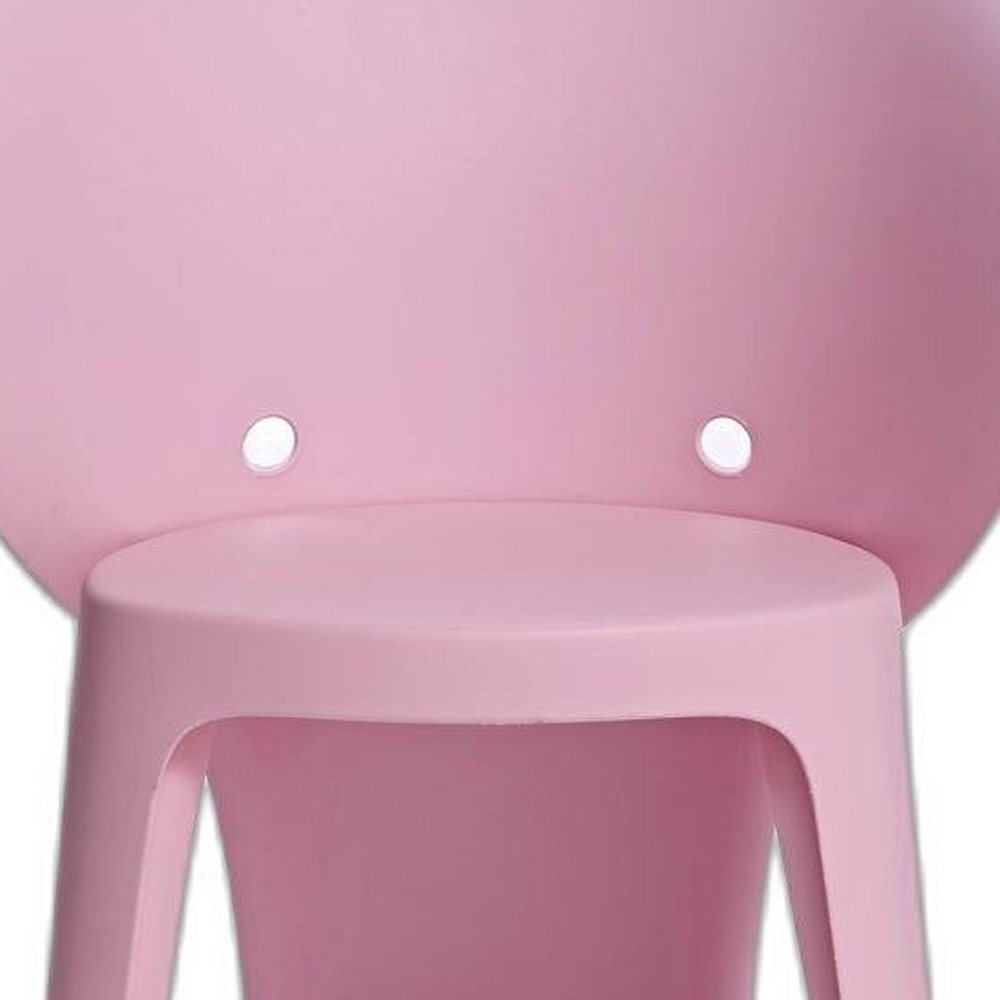 Set Of Four Pink Heavy Duty Plastic Juvenile Chairs - Image 5