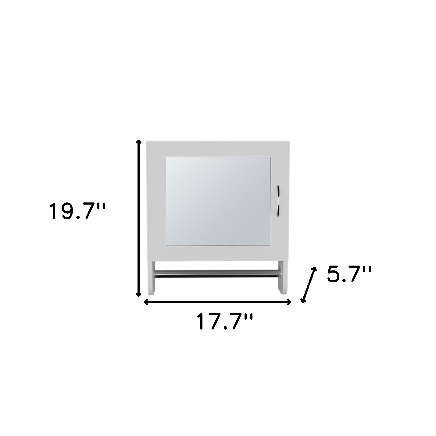 18" White Wood, Metal Floating Bathroom Vanity - Image 10
