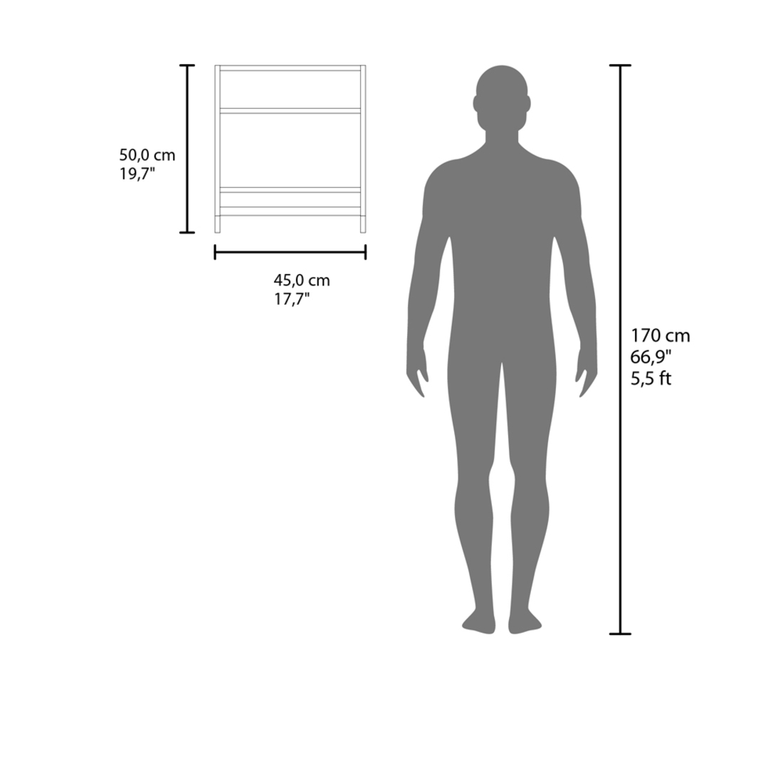 18" White Wood, Metal Floating Bathroom Vanity - Image 12